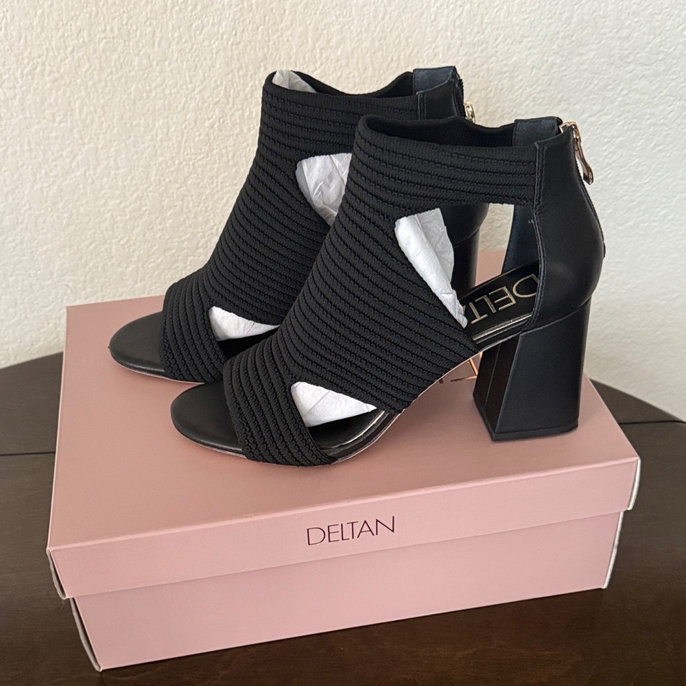 Deltan Black Women's Heeled Sandals